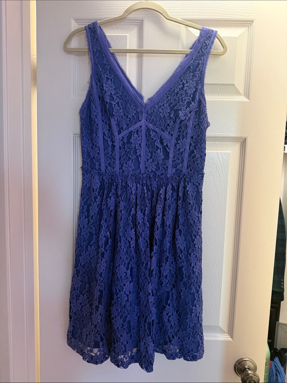Rebecca Taylor purple slip dress with textured trim